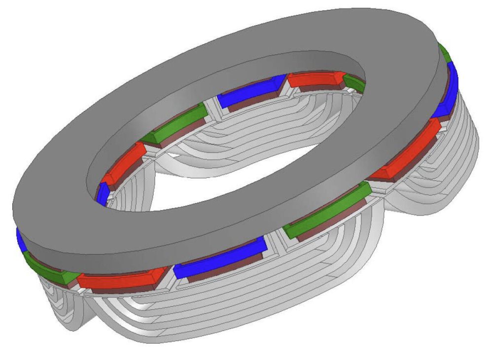 CAD drawing of a Magnet-Free Axial Flux E-Motor