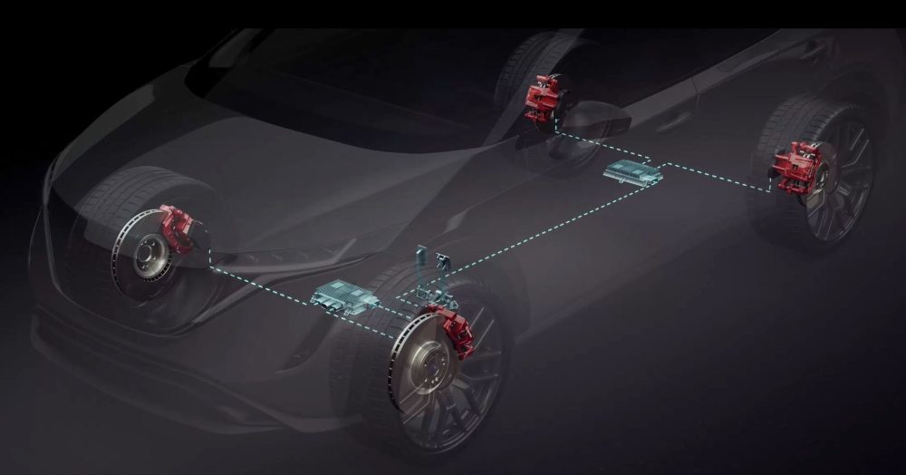 Brembo Sensify brake-by-wire system in series production at a global vehicle manufacturer.