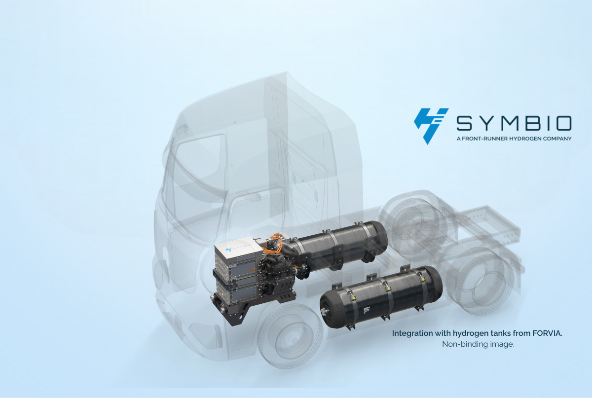 Symbio third-generation hydrogen fuel cell stack shown at IAA Transportation 2026
