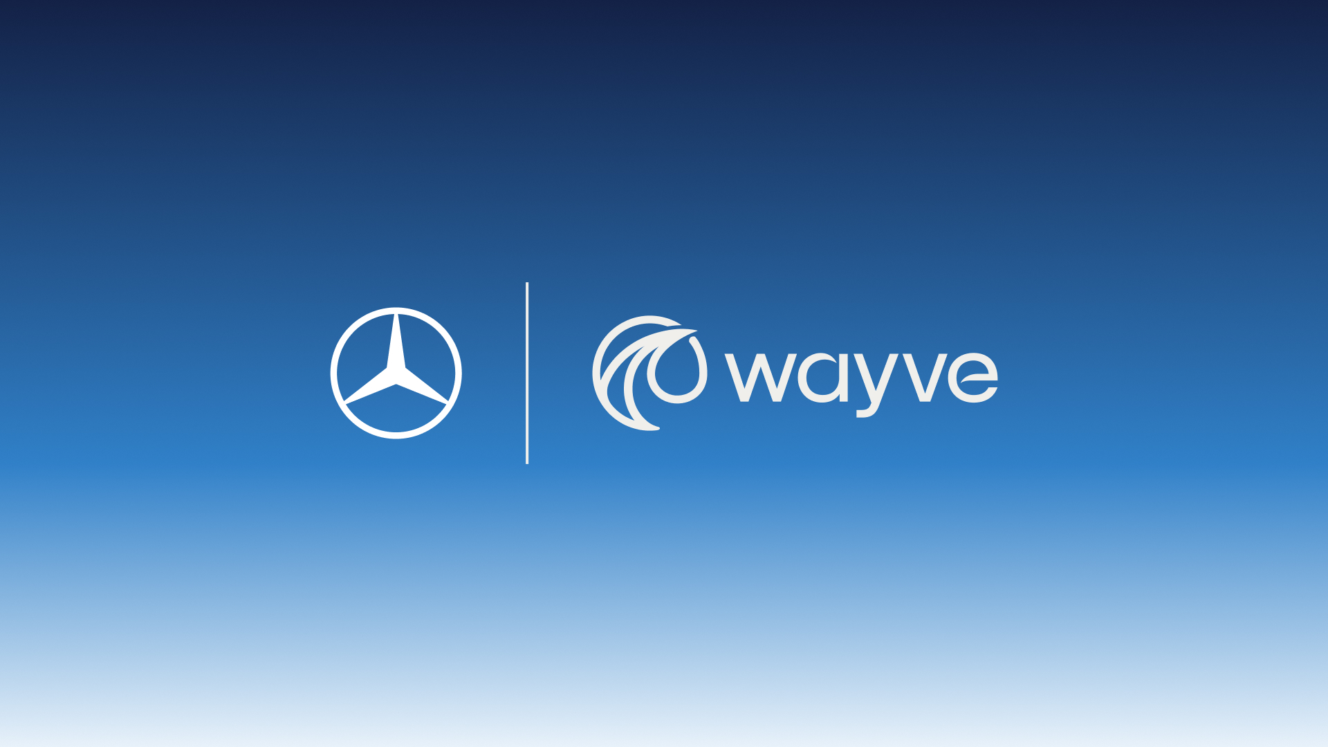 Mercedes-Benz and Wayve logo lock-up marking the Wayve AI Driver production agreement